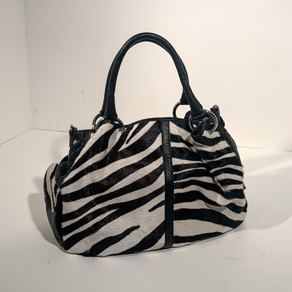 Genuine Cowhide faux Zebra Bag